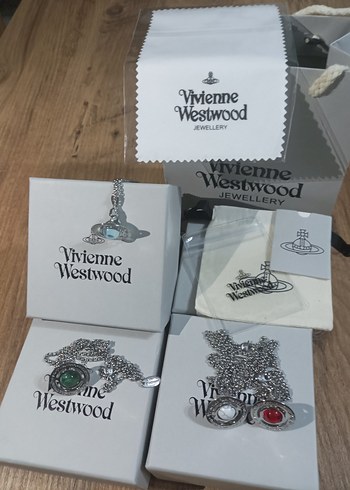 Vivienne Westwood Mavi Zincirli Kolye - Görsel 2