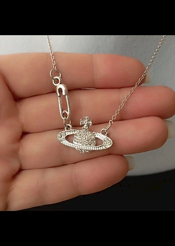 Çengelli Satürn Kadın Kolye - Görsel 2