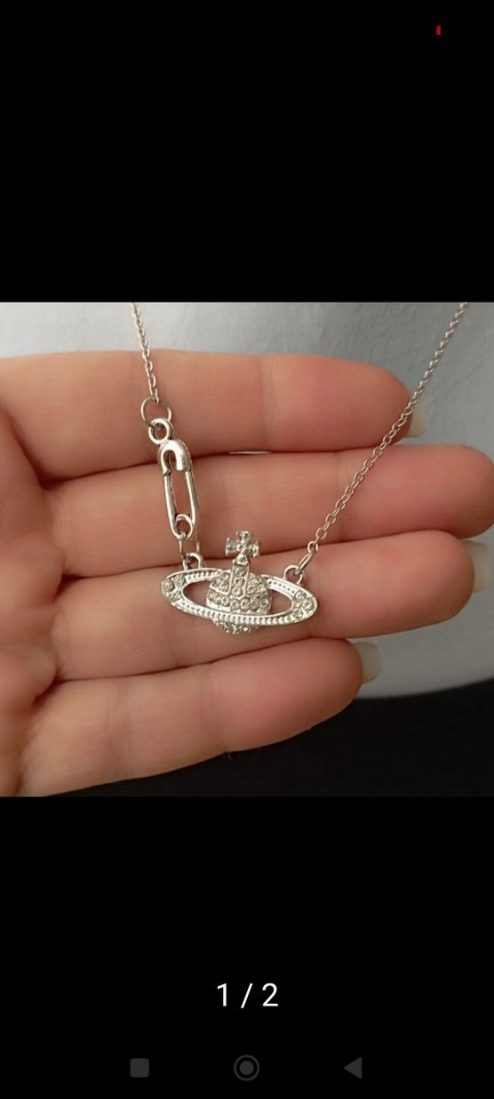 Çengelli Satürn Kadın Kolye - Görsel 2