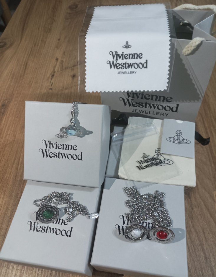 Vivienne westwood kırmızı Orb Kolye - Görsel 2