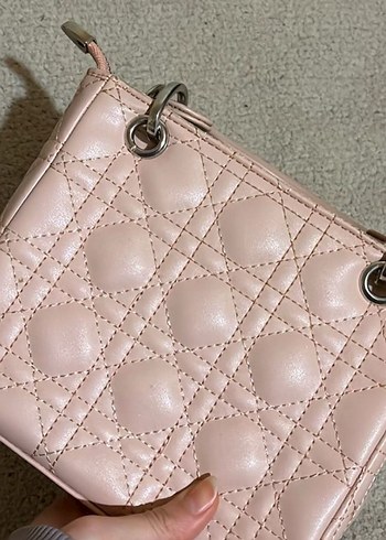 Dior Pembe Deri Kadın Çanta - Görsel 4