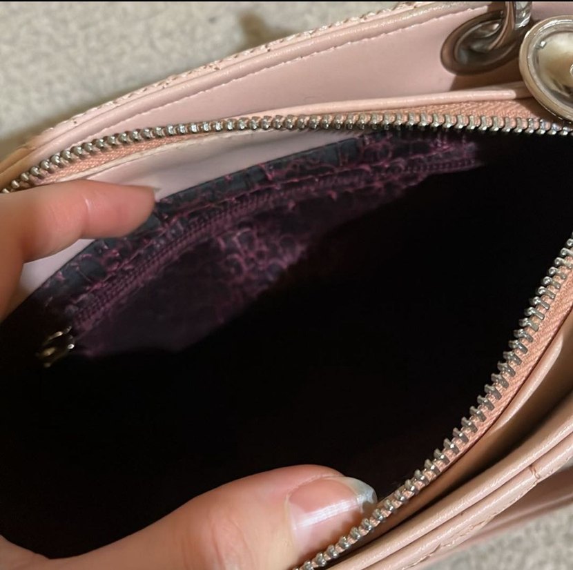 Dior Pembe Deri Kadın Çanta - Görsel 3