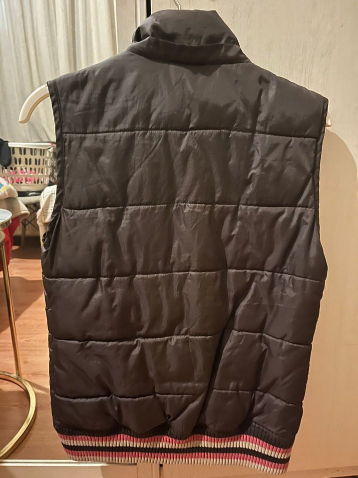 Kahverengi Fermuarlı Kadın Yelek - Görsel 4