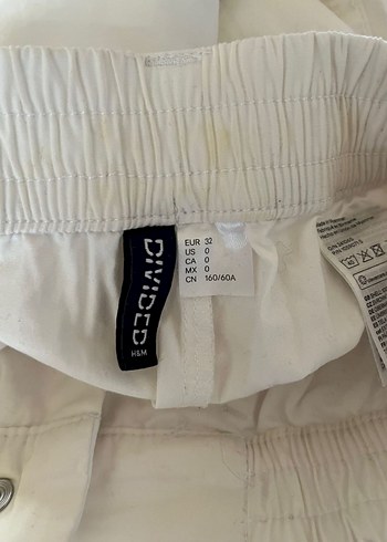 Kadın Beyaz Keten Düğmeli Rahat Pantolon - Görsel 2