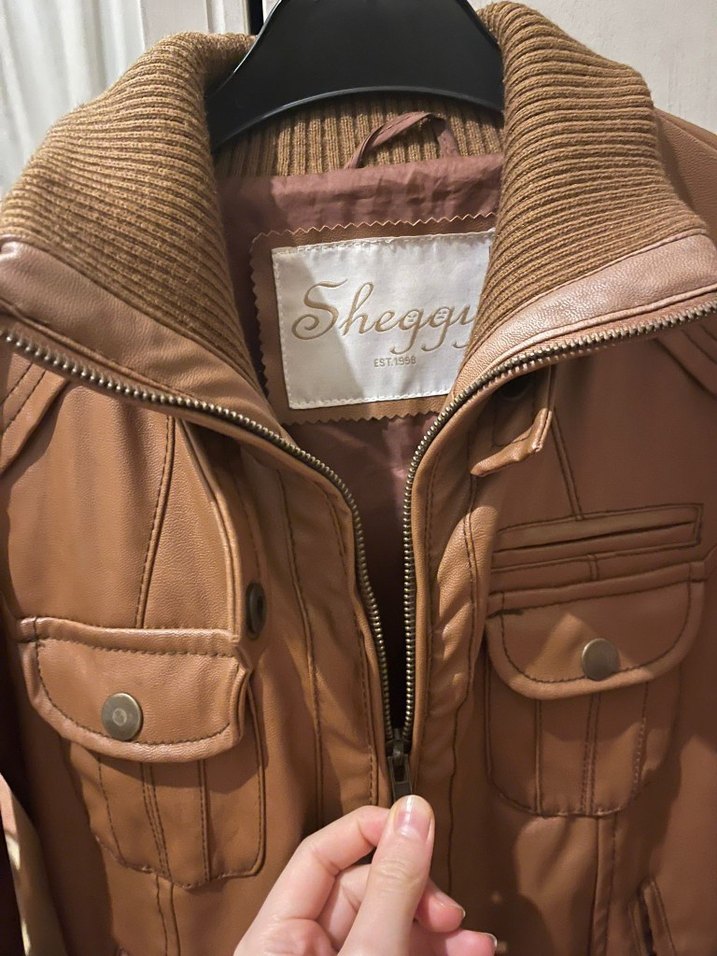 Kahverengi Kadın Deri Ceket - Görsel 2