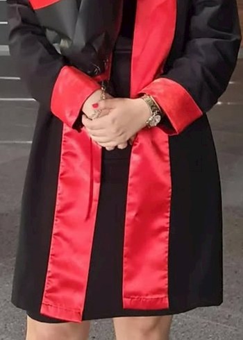 Şifon Uzun Kollu Siyah Kadın Elbise - Görsel 5