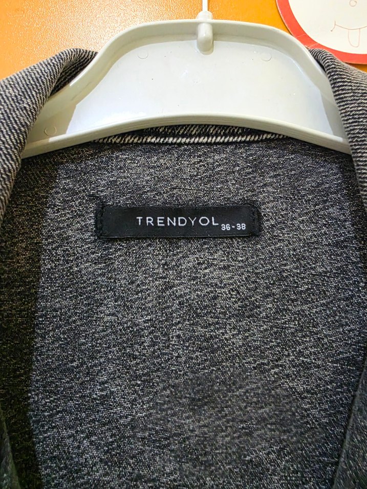 Gri Düğmeli Kolsuz Denim yelek - Görsel 2