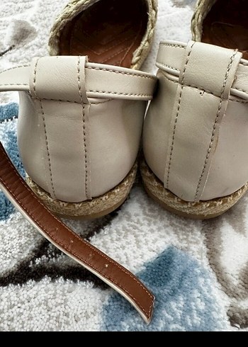 Bej Nakışlı Örgü Bohem Kadın Sandalet - Görsel 2