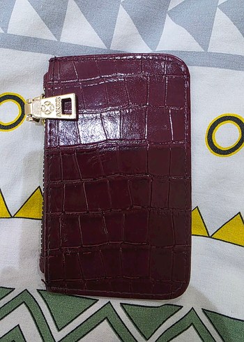 Aker Bordo Yılan Derisi Desenli Kadın Deri Cüzdan - Görsel 2