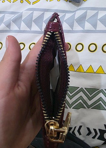 Aker Bordo Yılan Derisi Desenli Kadın Deri Cüzdan - Görsel 3