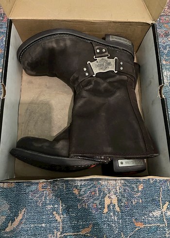 Kahverengi Deri Tokalı Biker erkek Bot - Görsel 2