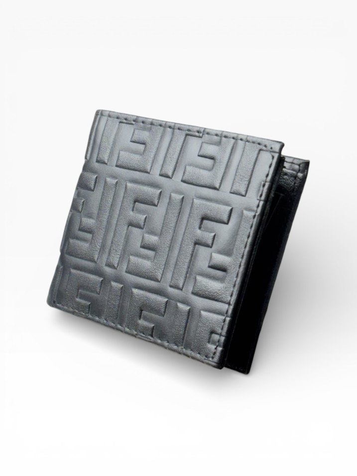 Siyah Kabartmalı Deri Erkek Cüzdan - Görsel 2