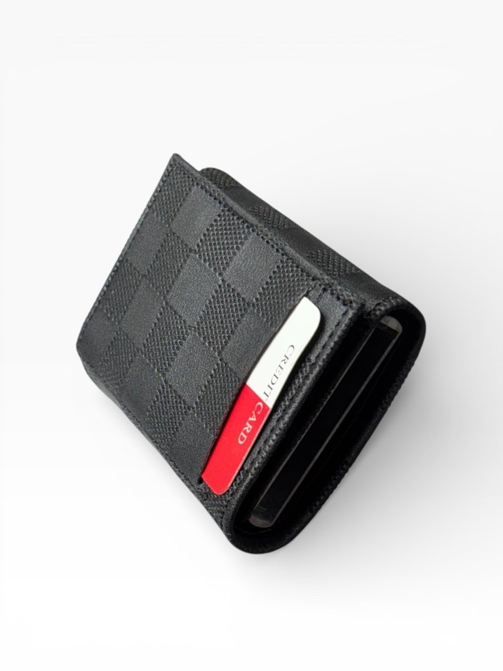 Siyah Kareli Erkek Cüzdan - Görsel 2