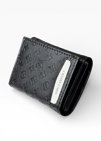 Siyah Baskılı Erkek Cüzdan - Görsel 2