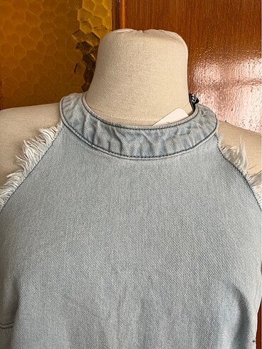 l Beden Lcw denim elbise
