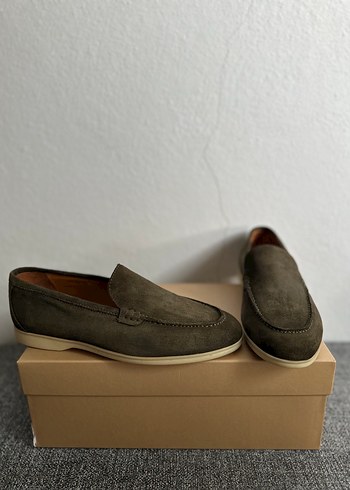 Damat Haki Süet Klasik Loafer Ayakkabı Sıfır - Görsel 7