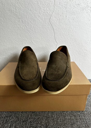 Damat Haki Süet Klasik Loafer Ayakkabı Sıfır - Görsel 2