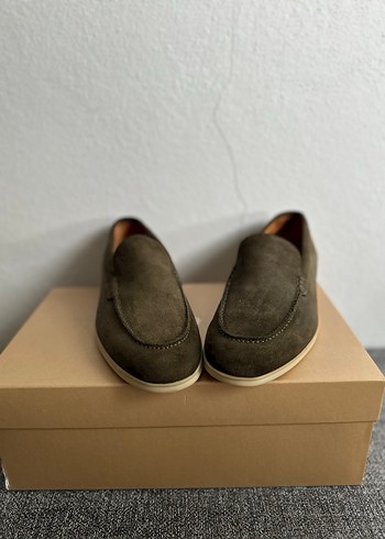 Damat Haki Süet Klasik Loafer Ayakkabı Sıfır - Görsel 6