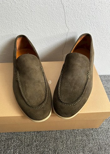 Damat Haki Süet Klasik Loafer Ayakkabı Sıfır - Görsel 5
