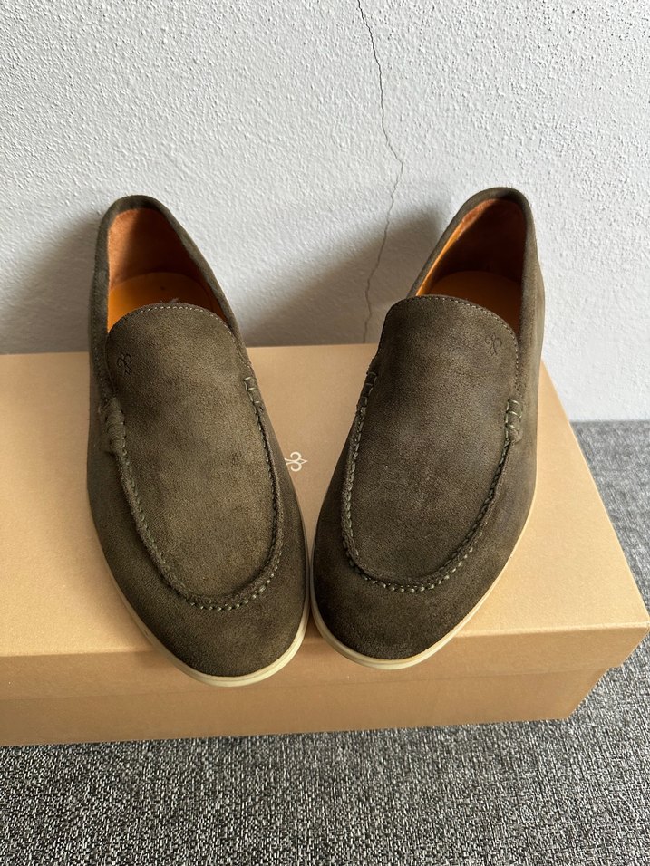 Damat Haki Süet Klasik Loafer Ayakkabı Sıfır - Görsel 5