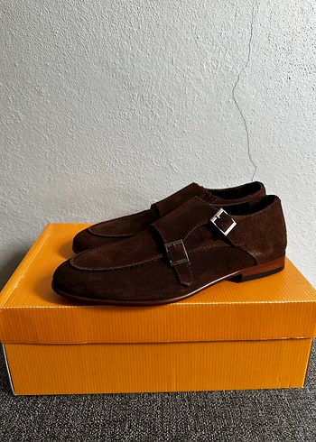 Damat Sıfır Kahverengi Süet Tokalı Ayakkabı - Görsel 2