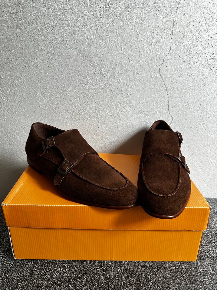 Damat Sıfır Kahverengi Süet Tokalı Ayakkabı - Görsel 3