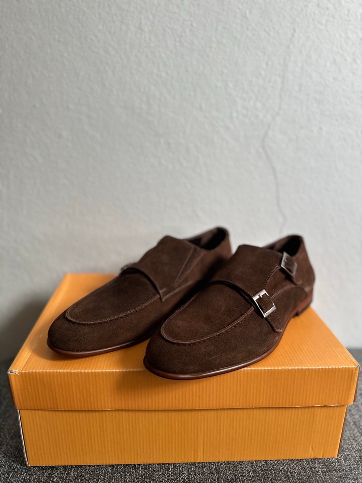 Damat Sıfır Kahverengi Süet Tokalı Ayakkabı - Görsel 5