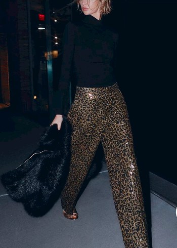 Zara pullu straight fit pantolon - Görsel 7