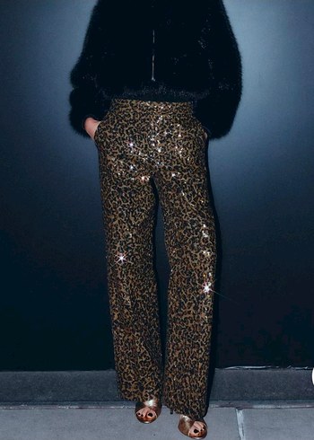 Zara pullu straight fit pantolon - Görsel 5