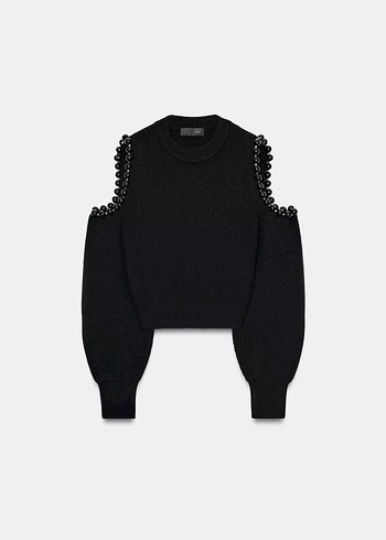 Zara pencere detaylı kazak - Görsel 5