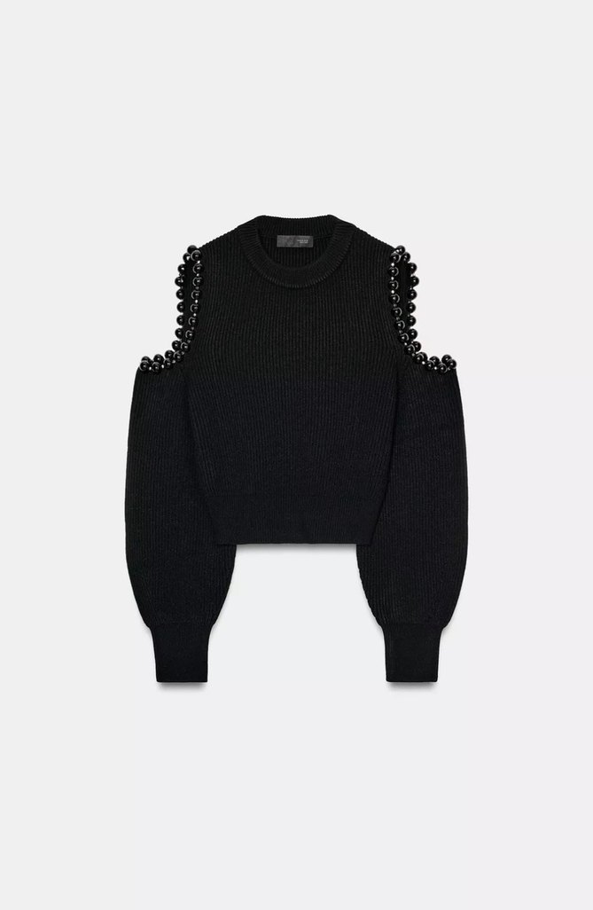Zara pencere detaylı kazak - Görsel 5