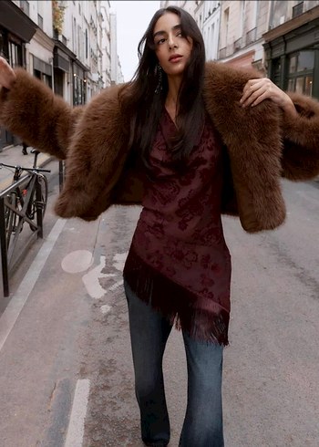 Zara viral suni kürk kaban - Görsel 5
