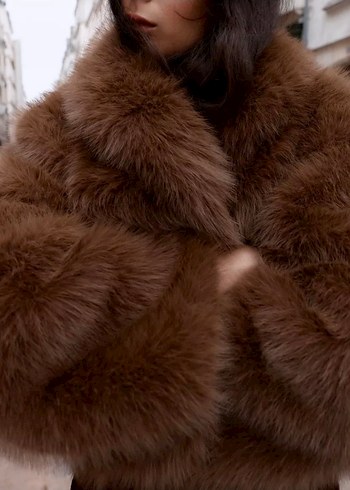 Zara viral suni kürk kaban - Görsel 6