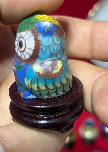 Mineli Renkli Baykuş Figürin - Görsel 2