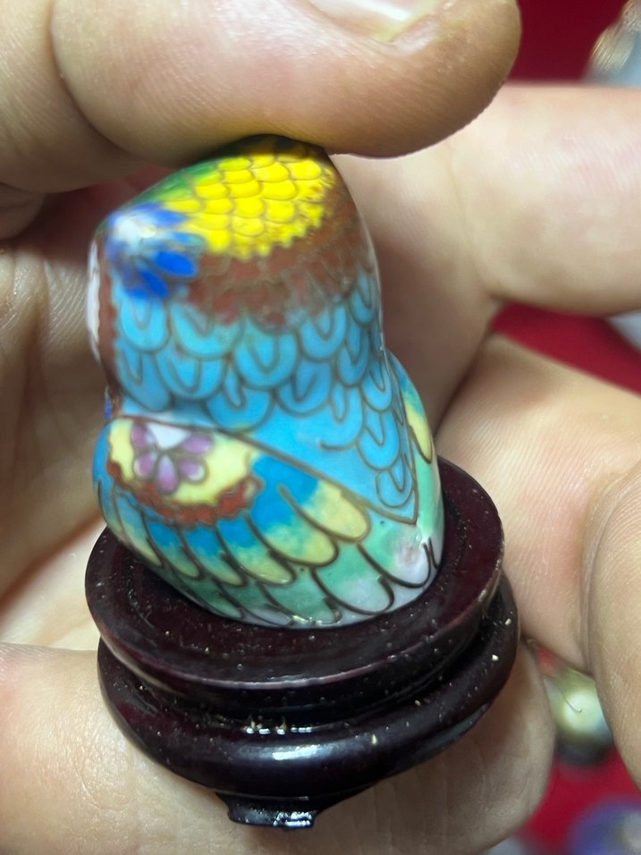 Mineli Renkli Baykuş Figürin - Görsel 3