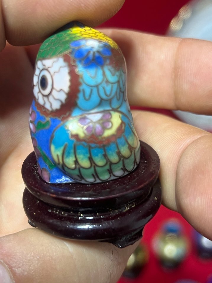 Mineli Renkli Baykuş Figürin - Görsel 2