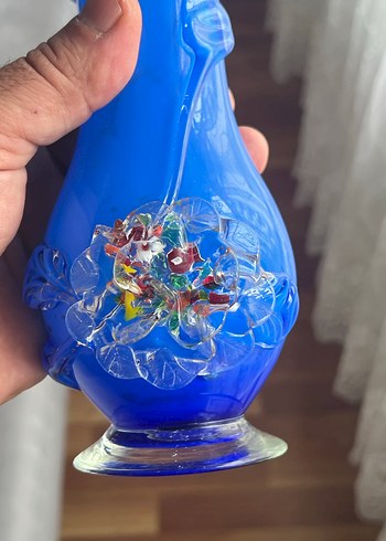 Pastel Mavi Dekoratif murano Vazo - Görsel 5