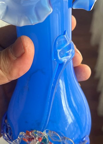 Pastel Mavi Dekoratif murano Vazo - Görsel 7