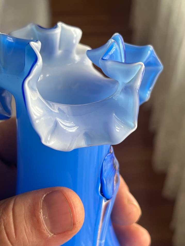 Pastel Mavi Dekoratif murano Vazo - Görsel 2