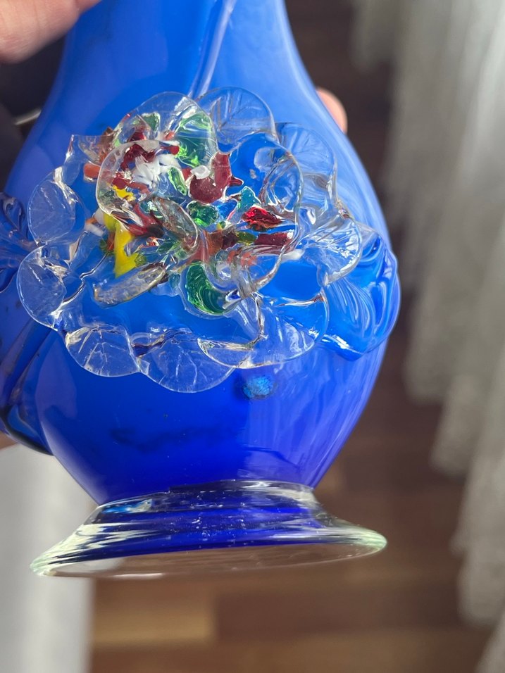 Pastel Mavi Dekoratif murano Vazo - Görsel 4