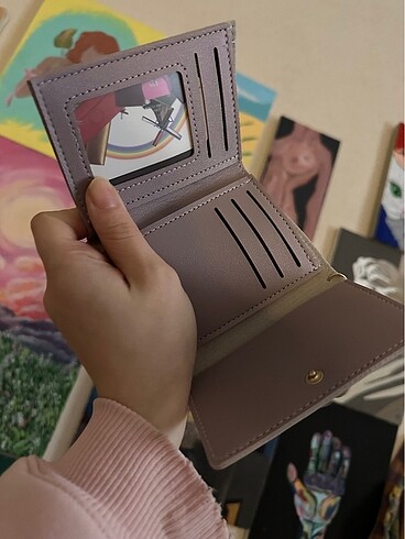 Kedili mor cüzdan - Görsel 5