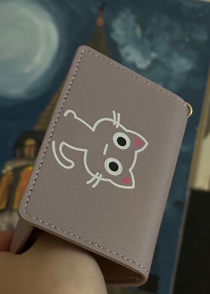 Kedili mor cüzdan - Görsel 3