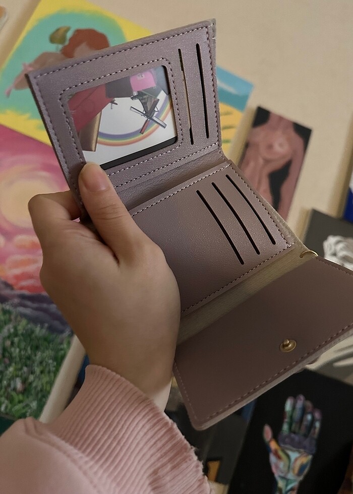 Kedili mor cüzdan - Görsel 5