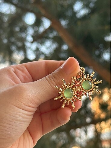 Yeşil Vintage küpe