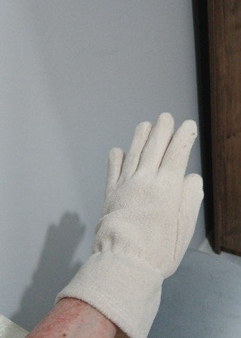 Beyaz Kadın Polar Eldiven - Görsel 3