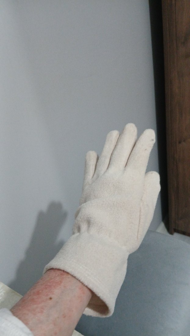 Beyaz Kadın Polar Eldiven - Görsel 3