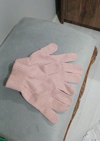 Pembe Triko Kadın Eldiveni - Görsel 2