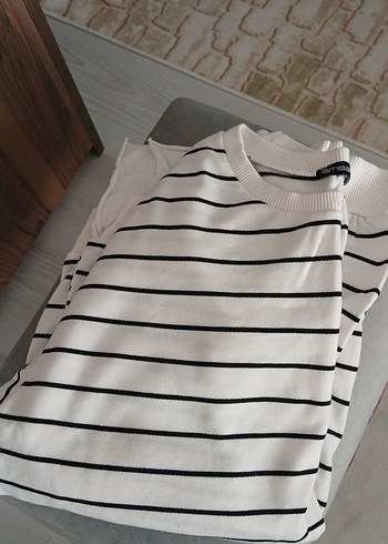 Çizgili Hamile Uzun Kollu Tişört - Görsel 6