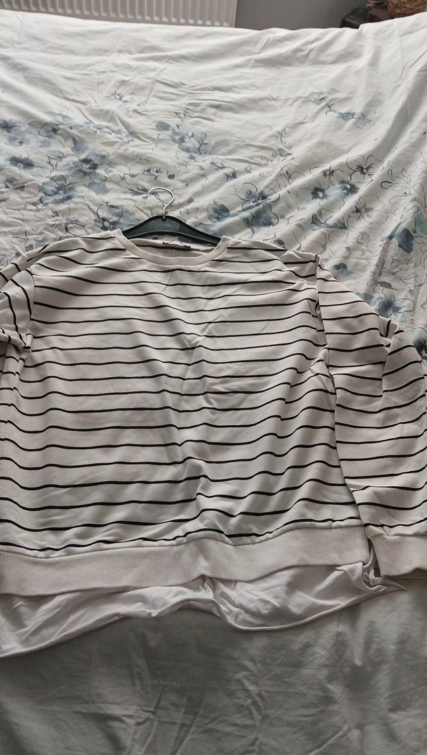 Çizgili Hamile Uzun Kollu Tişört - Görsel 5