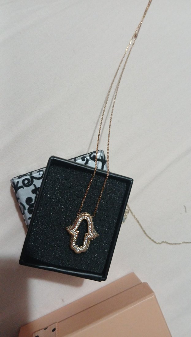 Altın Renkli Mini Bohem Zincir Kolye - Görsel 4